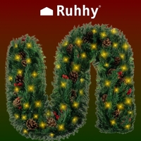 Коледен гирлянд за елха 2.7м HQ с лампички Ruhhy 22325