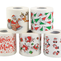Коледна тоалетна хартия santa funny wc
