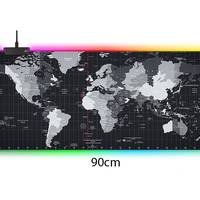 Осветена xxxl led геймърска подложка за мишка