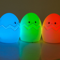 Детска нощна лампа led rgb egg touch