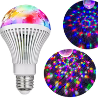 Rgb led крушка въртяща се е27 диско топка
