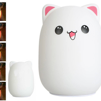 Детска нощна лампа led cat kitty rgb touch