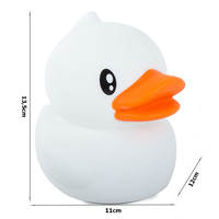 Детска нощна лампа led rgb duck touch