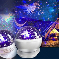 Звезден проектор led нощна светлина въртяща се звезда