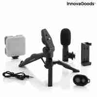 Комплект Vlogging със Светлина, Микрофон и Дистанционно Управление Plodni InnovaGoods 6 Части