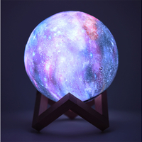 Нощна лунна лампа 3d rgb лунна светлина с дистанционно управление