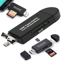 Четец на SD карти microsd tf usb usb-c micro usb 3в1