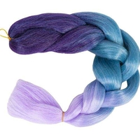Синтетична коса ombre blue / fio плитки W10342