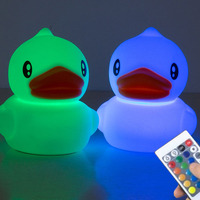 Детска нощна лампа led duck rgb дистанционно управление usb