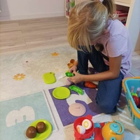 Зеленчуци и плодове за рязане с кошница 22877