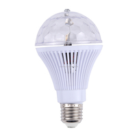 Rgb led крушка въртяща се е27 диско топка