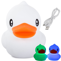 Детска нощна лампа led duck rgb touch usb