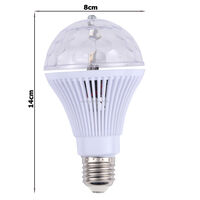 Rgb led крушка въртяща се е27 диско топка