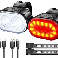 Велосипедна светлина предна задна led за кормило на велосипед силна usb ярка