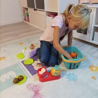 Зеленчуци и плодове за рязане с кошница 22877