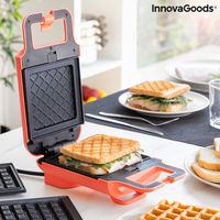 Машина за Вафли и Сандвичи 2 в 1 с Рецепти Wafflicher InnovaGoods