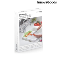 Разтегателна Дъска за Рязане с Тава, Контейнер и Сушилник 3 в 1 PractiCut InnovaGoods