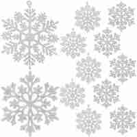 Коледна елха - снежинки 12 бр. Рухи 22516