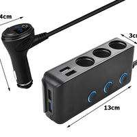 12-24v 4xusb qc pd разклонител за гнездо за запалка