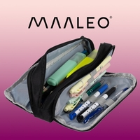 Троен сгъваем моливник - черен Maaleo 24476