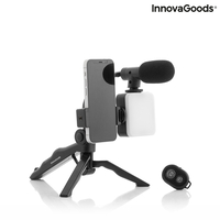 Комплект Vlogging със Светлина, Микрофон и Дистанционно Управление Plodni InnovaGoods 6 Части