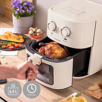 Фритюрник без Мазнина InnovaGoods Vynner Pro 6500 Неръждаема стомана Сметана 1700 W 6,5 L