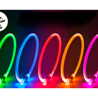 LED светещ нашийник за кучета и котки, USB регулиране