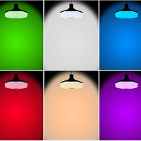 RGBW LED цветна крушка Bluetooth дистанционно управление за високоговорител