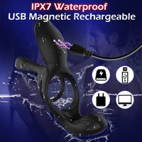 3-in-1 Remote-Controlled Penis Ring with Clitoral Stimulation – 10 Vibration Modes and IPX7 Waterproof