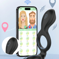 APP-Controlled 3-in-1 Vibrating Penis Ring – Dual Motors, 9 Frequencies, and Exercise Tracking