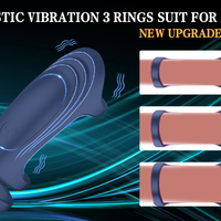 Silicone Vibrating Penis Ring with APP Bluetooth Control – 3-Ring G-Spot Stimulator for Couples