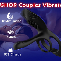 3-in-1 Remote-Controlled Penis Ring with Clitoral Stimulation – 10 Vibration Modes and IPX7 Waterproof