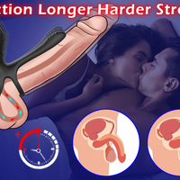 3-in-1 Remote-Controlled Penis Ring with Clitoral Stimulation – 10 Vibration Modes and IPX7 Waterproof