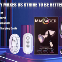 APP-Controlled Anal Vibrator with Heart-Shaped Light – Vibrating Metal Plug for Men and Women