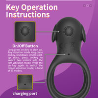 Vibrating Double Penis Ring with 20 Modes – Control Stimulation and Extend Your Pleasure