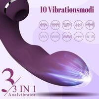 3-в-1 Вибратор с Вакуумен Стимулатор – Тройна Стимулация и G-Spot Масаж за Жени