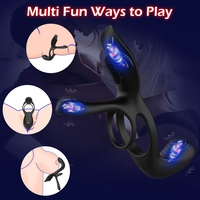 3-in-1 Remote-Controlled Penis Ring with Clitoral Stimulation – 10 Vibration Modes and IPX7 Waterproof