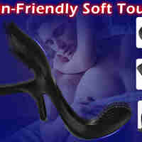 3-in-1 Remote-Controlled Penis Ring with Clitoral Stimulation – 10 Vibration Modes and IPX7 Waterproof