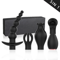 5-in-1 Multi-Functional Vibrator with 4 Interchangeable Caps – Vibrations and Massager for Women