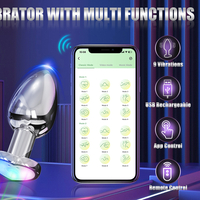 APP-Controlled Anal Vibrator with Heart-Shaped Light – Vibrating Metal Plug for Men and Women