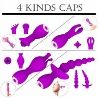 5-in-1 Multi-Functional Vibrator with 4 Interchangeable Caps – Vibrations and Massager for Women