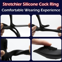 3-in-1 Remote-Controlled Penis Ring with Clitoral Stimulation – 10 Vibration Modes and IPX7 Waterproof