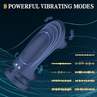 Silicone Vibrating Penis Ring with APP Bluetooth Control – 3-Ring G-Spot Stimulator for Couples