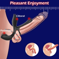 3-in-1 Remote-Controlled Penis Ring with Clitoral Stimulation – 10 Vibration Modes and IPX7 Waterproof