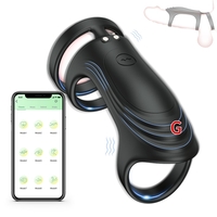 Silicone Vibrating Penis Ring with APP Bluetooth Control – 3-Ring G-Spot Stimulator for Couples