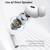 Yesido Bluetooth слушалки TWS29 ANC+ENC с LCD дисплей бели