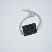 Silver Bracelet - Black mirror