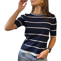 Дамска блуза с къс ръкав ZARA Knit