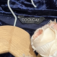 Дамска блуза кадифе с къс ръкав COOLCAT Women Navy