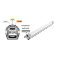 LED slim индустриално осв. тяло CCT 1.2m PC  220V-240V AC 120° 36W 3000K/4000K/6500K SMD 2835